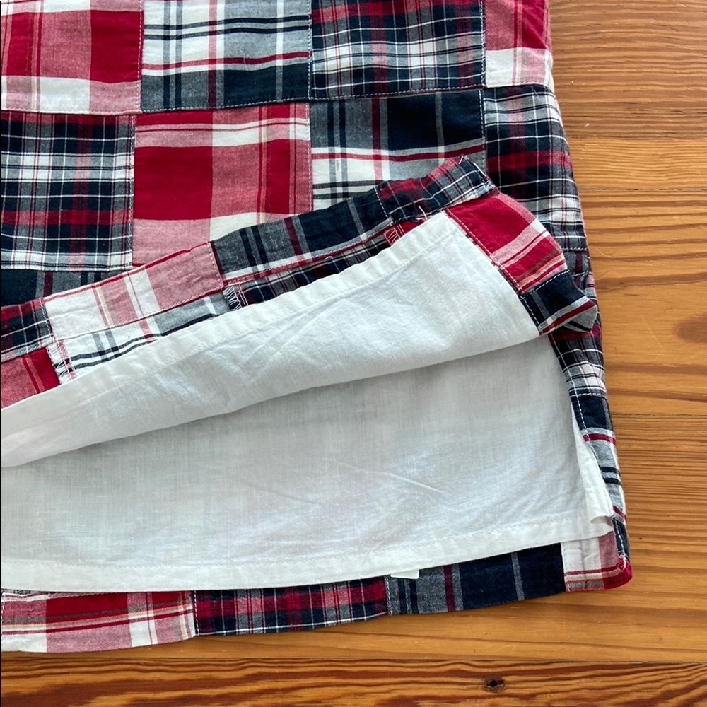 Plaid Madras Skirt - Red and Blue - Picture 5 of 5